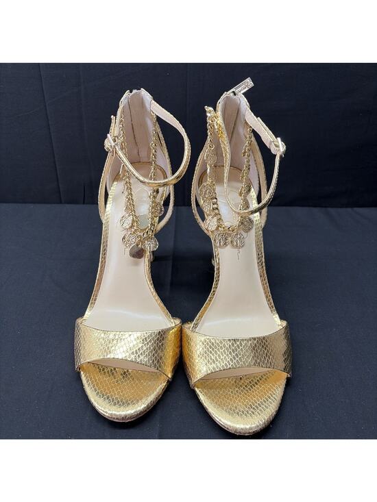 Jessica Simpson Shoes - Jessica Simpson Jetser Chain Medallion Heeled Sandal, Gold, 9.5 Ships Same Day